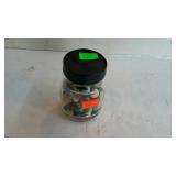 Pint jar of marbles