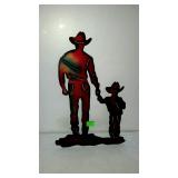 Cowboy silhouette wall hanging
