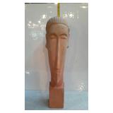 Facial ceramic decor figure 26" tall