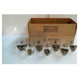 Set of 8 New York Worlds Fair 1964-1965 glasses