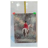 English hunt scene oil on canvas painting