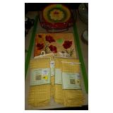 Group - Red banana / fruit basket, painted