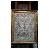 Needle point print Measures 22 inches long, by 27