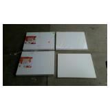 Four canvas boards