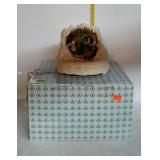 Lighted Christmas elf workshop, plaster with box