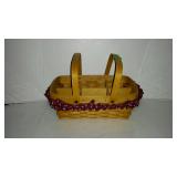 1998 Longaberger basket with divider and trim