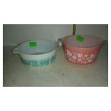 Two Pyrex bowls