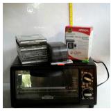 Black and Decker toaster oven, cds, and blood