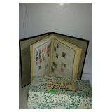 General stamp album plus box with used Canada