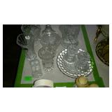 Glassware, sherbets, mini vases, light shades