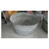 Galvanized wash tub