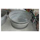 Galvanized wash tub