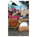 Skid lot, includes, vhs tapes, wooden bucket and