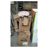 Three boxes of Bemis pink toilet seats