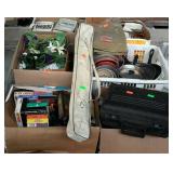 Skid lot, includes books, vhs tapes, pots and