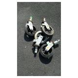 Set of 4 heavy duty caster wheels, swivel type