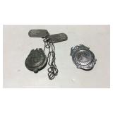 Two school safety patrol badges, "Junior "G" man