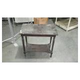 Hall stand with under shelf and  fluted legs, barn