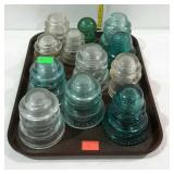 Glass insulators - twelve total
