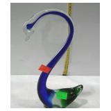 Art glass swan figure