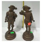 Pair of metal statues