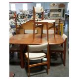 Kitchen table & six chairs - chairs have padded,