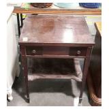 Brandt mahogany single drawer stand with under