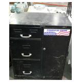 Metal filing cabinet with combination lock safe,