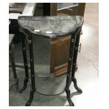 Half round hall stand with under shelf and spool