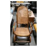 Bentwood rocking chair with cane seat & back