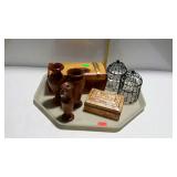 Home decor - cedar dresser box with lock & key,