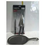 Cast iron oval fry Griddle and set of three
