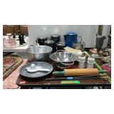 Group lot of kitchenwares. Canisters,  coffee