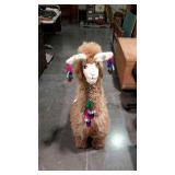 Stuffed lama made with real lama hair measures 43