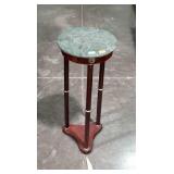 Marble top plant stand, measures 27 inches tall