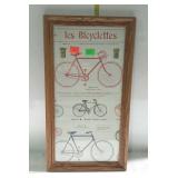 Les Bicycletttes framed picture with home decor
