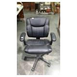 Black leather office chair