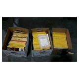 Three boxes of national geographic magazines