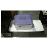 Two totes with lids - one is underbed style