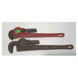 Pipe wrenches, Rigid 18" and Valued 18:"