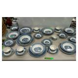 Currier and Ives various scenes by Royal dishes.