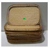 Bamboo trays, one dozen, 19 x 13