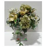 Everlasting floral arrangement in a poly Greek