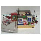 Christmas decor- pillow shams, ornaments with some