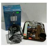 Lighting - one black porch wall lantern, new in