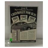 Chevrolet advertisement magazine page, in plastic