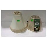 Cloth lamp shades one pair and one single