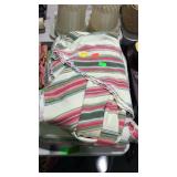 Group of multi stripped tablecloths