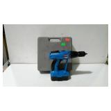 Clarke hammer drill with battery, bits, and case -
