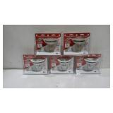 Five garbage disposer food scrapers & strainers -